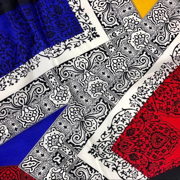 Nicole Miller Accessories - VINTAGE NICOLE MILLER “DAMASK PRINT” SILK SCARF